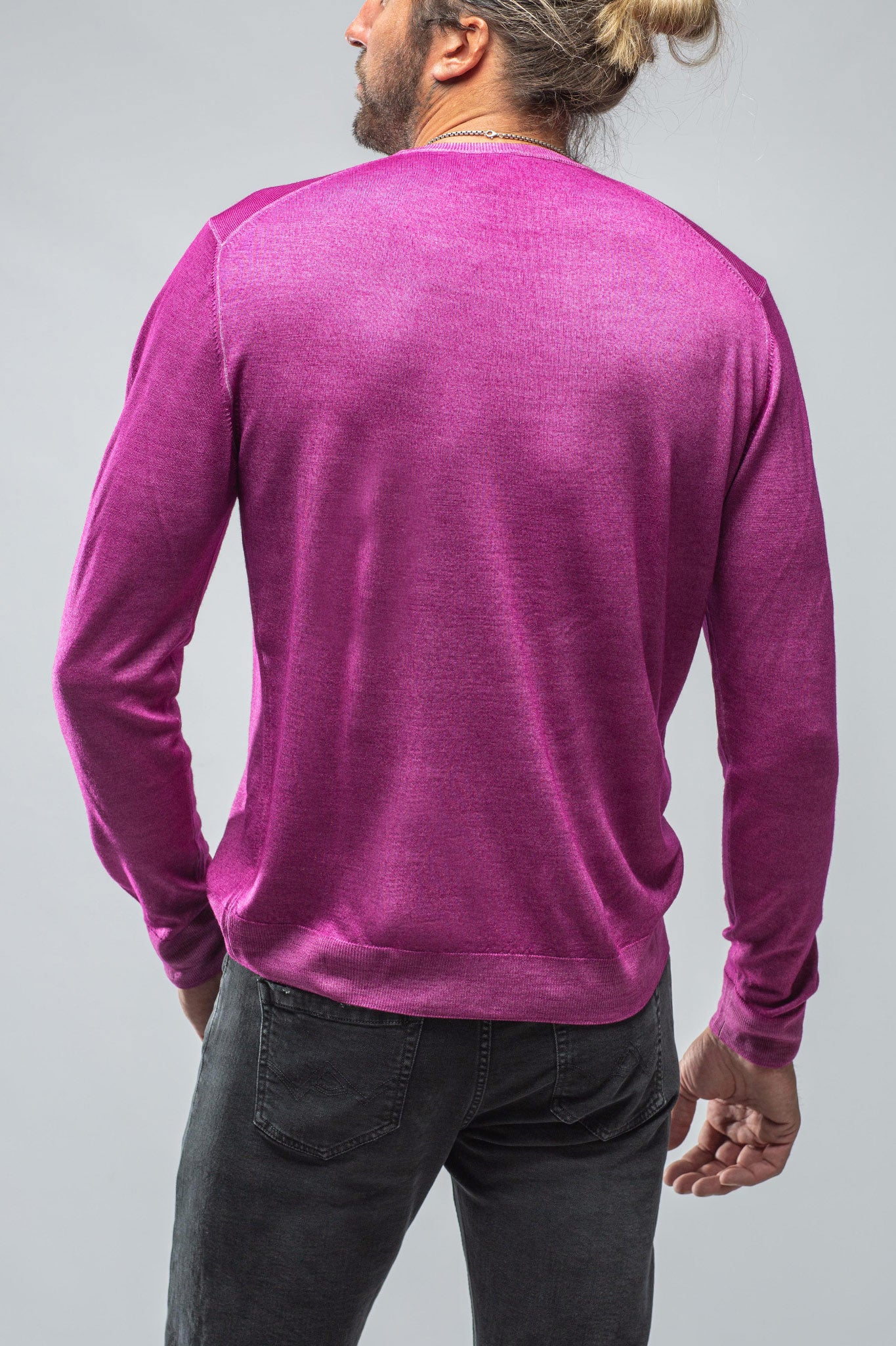 Dune Crosby Merino Sweater In Orchidea Mens - Sweaters