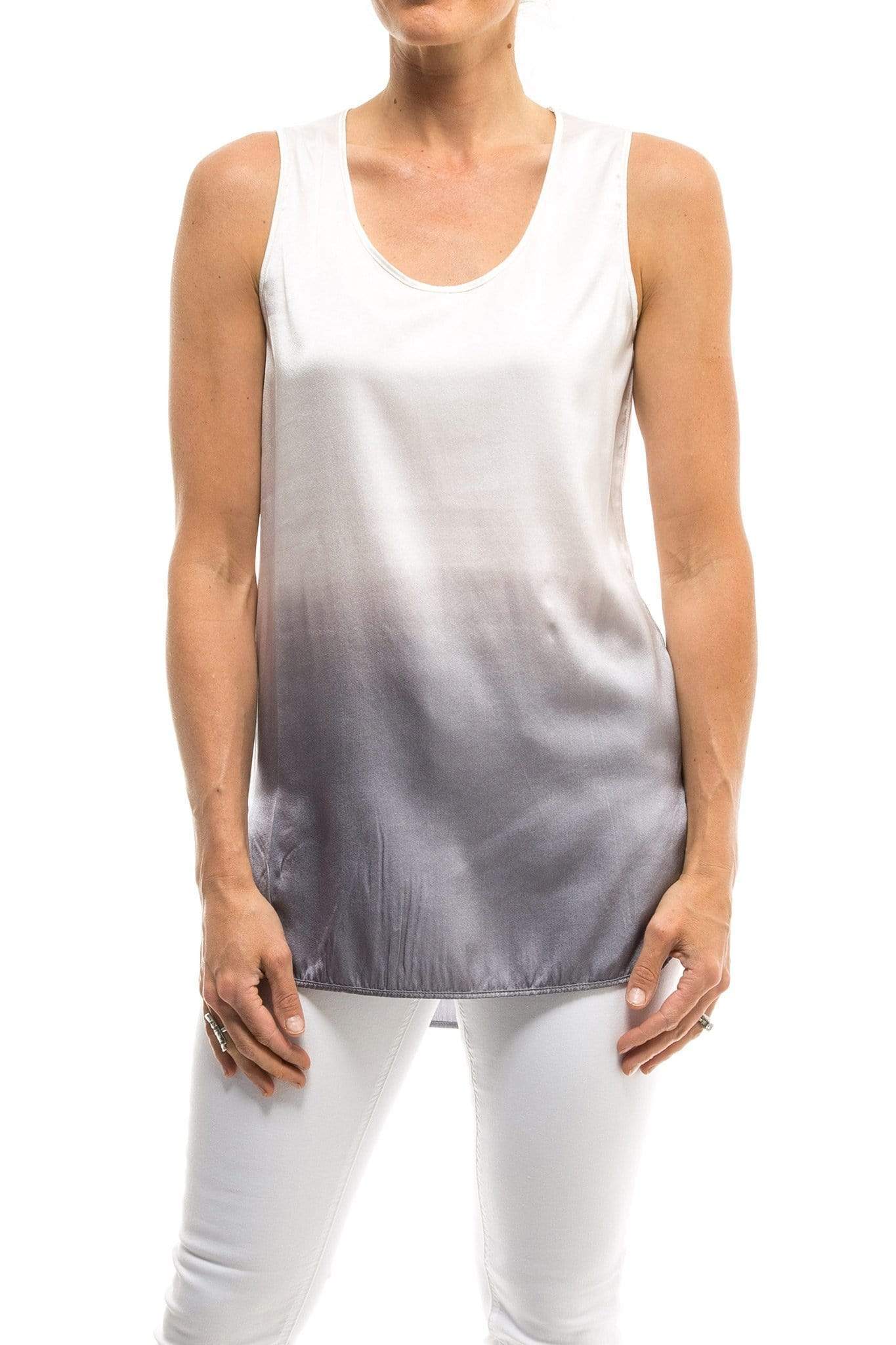 Mina Stretch Silk Tank In Smoke Ombré | Ladies - Blouses | Dune