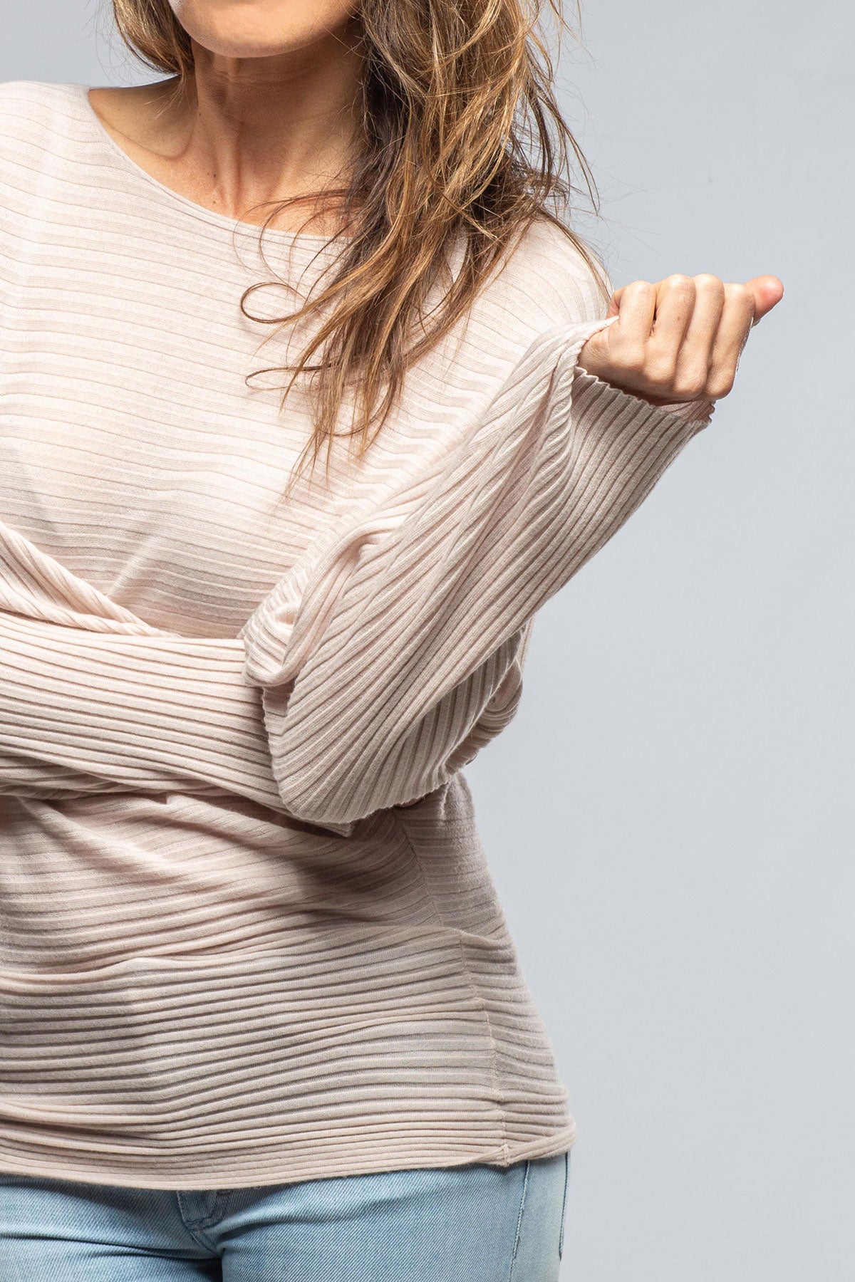 Estelle Cashmere Sweater In Pale Blush | Ladies - Sweaters | Nells Nelson