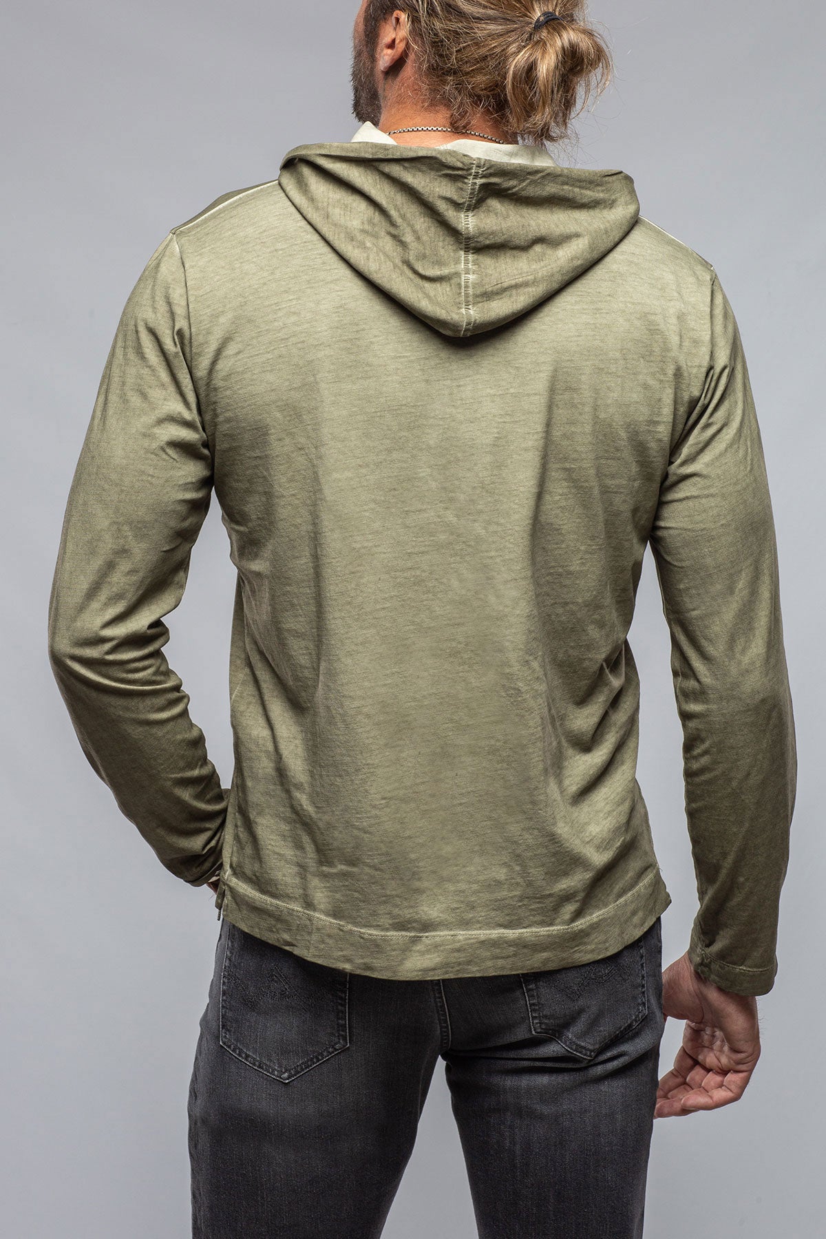 Gimo's Cotton Ventura Hooded Tee in Moss Mens - Shirts - T-Shirts