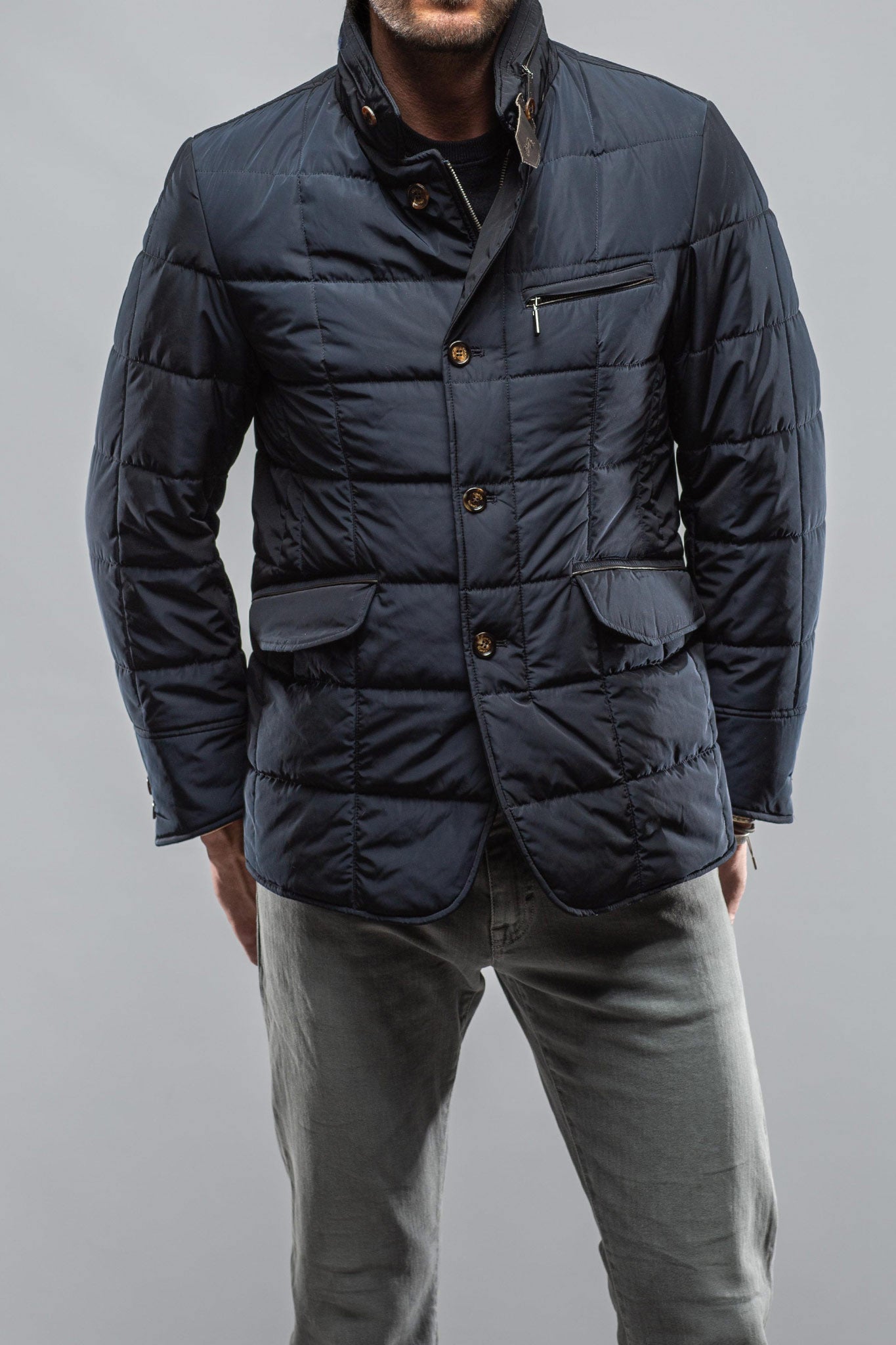 CTHY AEROGEL×LIMONTA MONSTER BLOUSON Gimo's Easton Quilted Jacket In Navy
