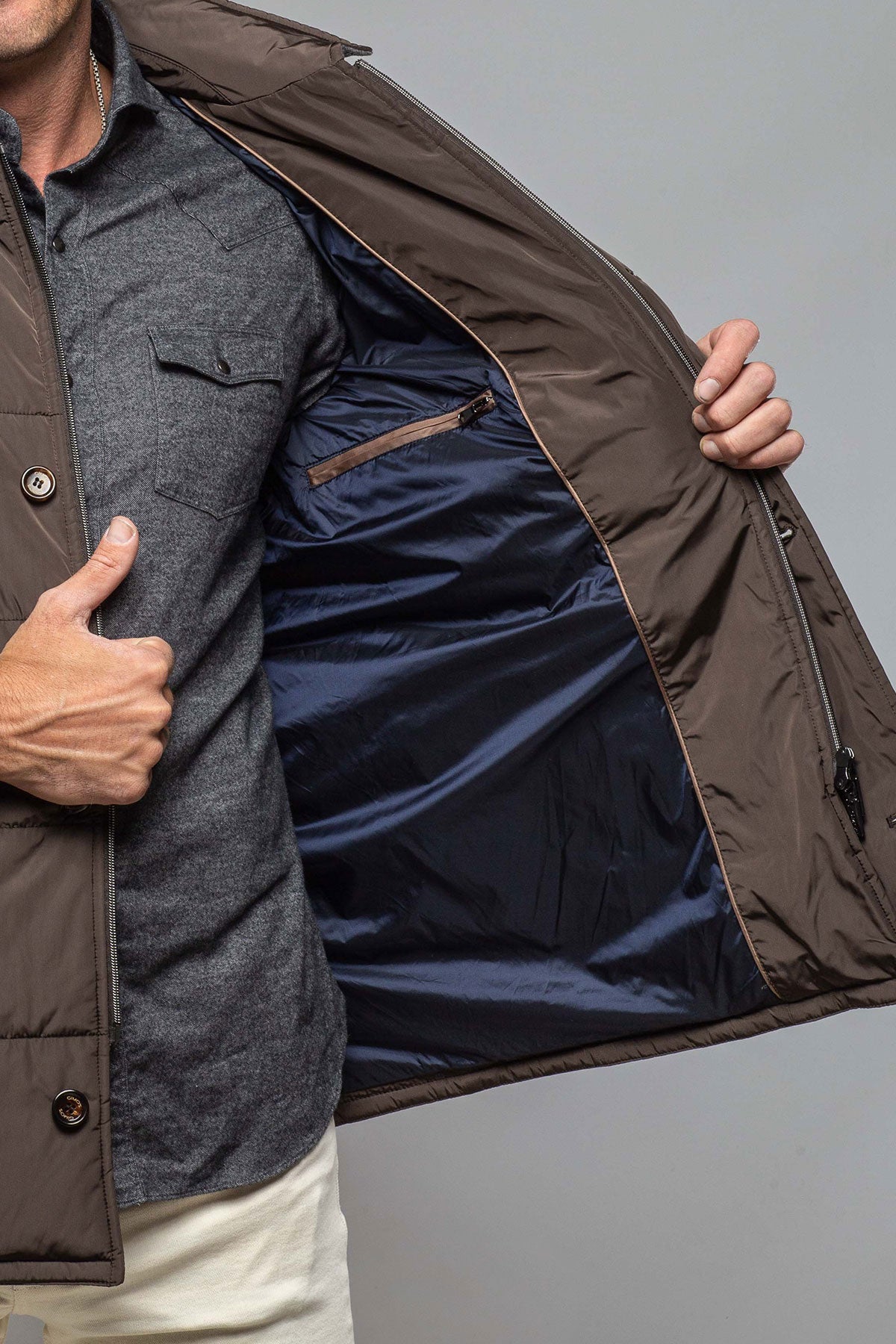 Gimo's Edison Quilted Jacket In Military Warehouse - Mens - Outerwear - Cloth