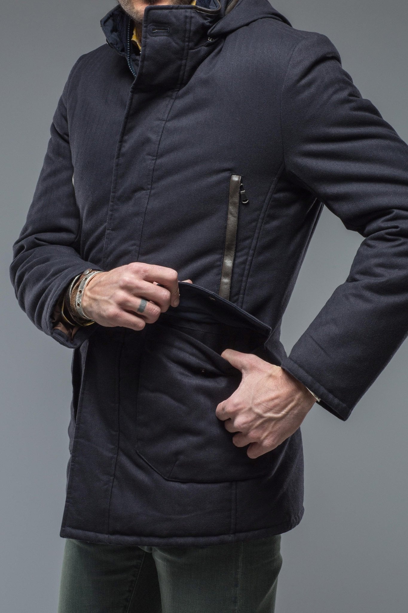 Gimo's Kipling Coat In Navy Warehouse - Mens - Outerwear - Cloth