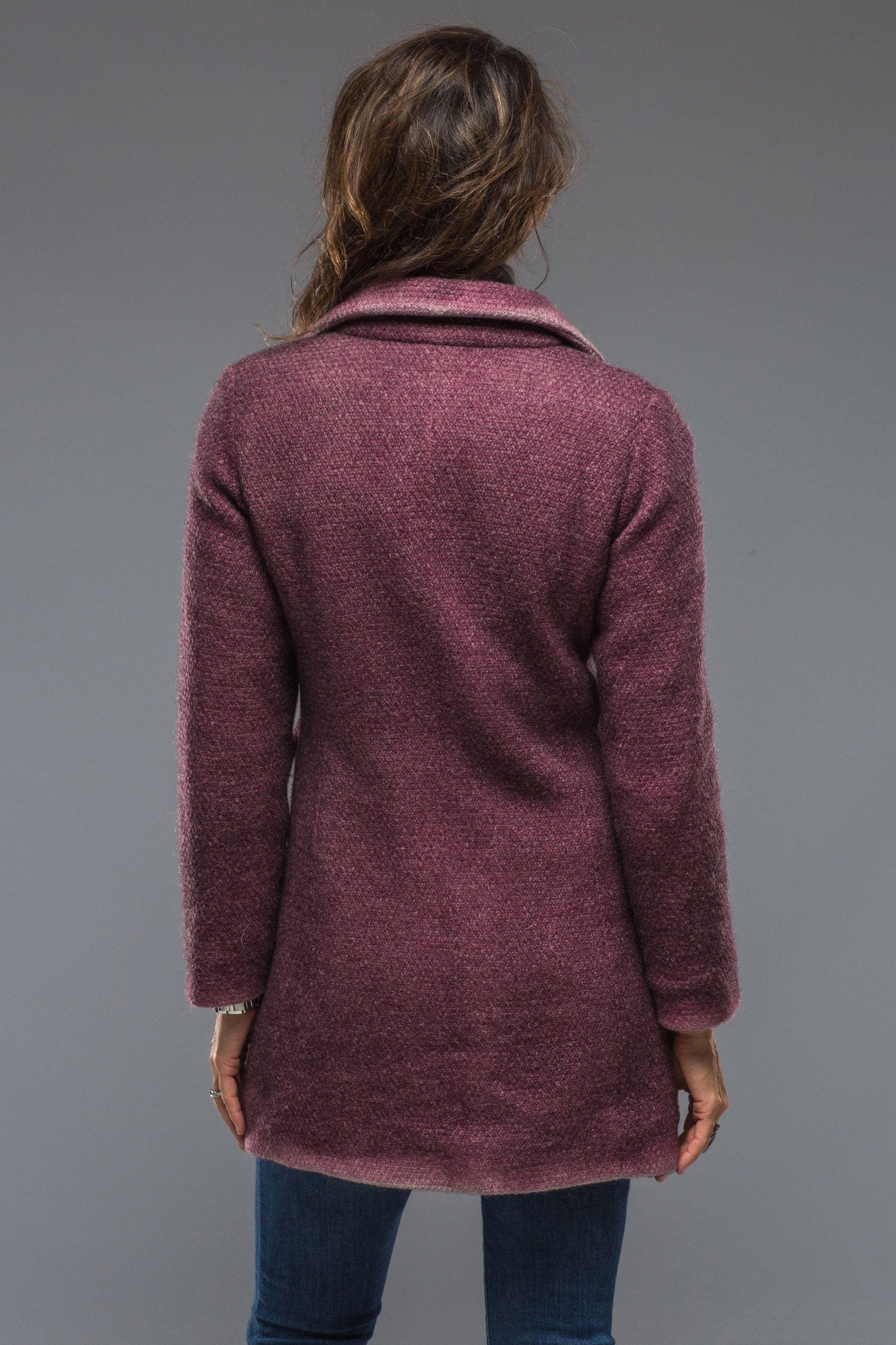 Gimo's Poppy Long Garment Dyed Coat In Berry Warehouse - Ladies - Outerwear - Cloth