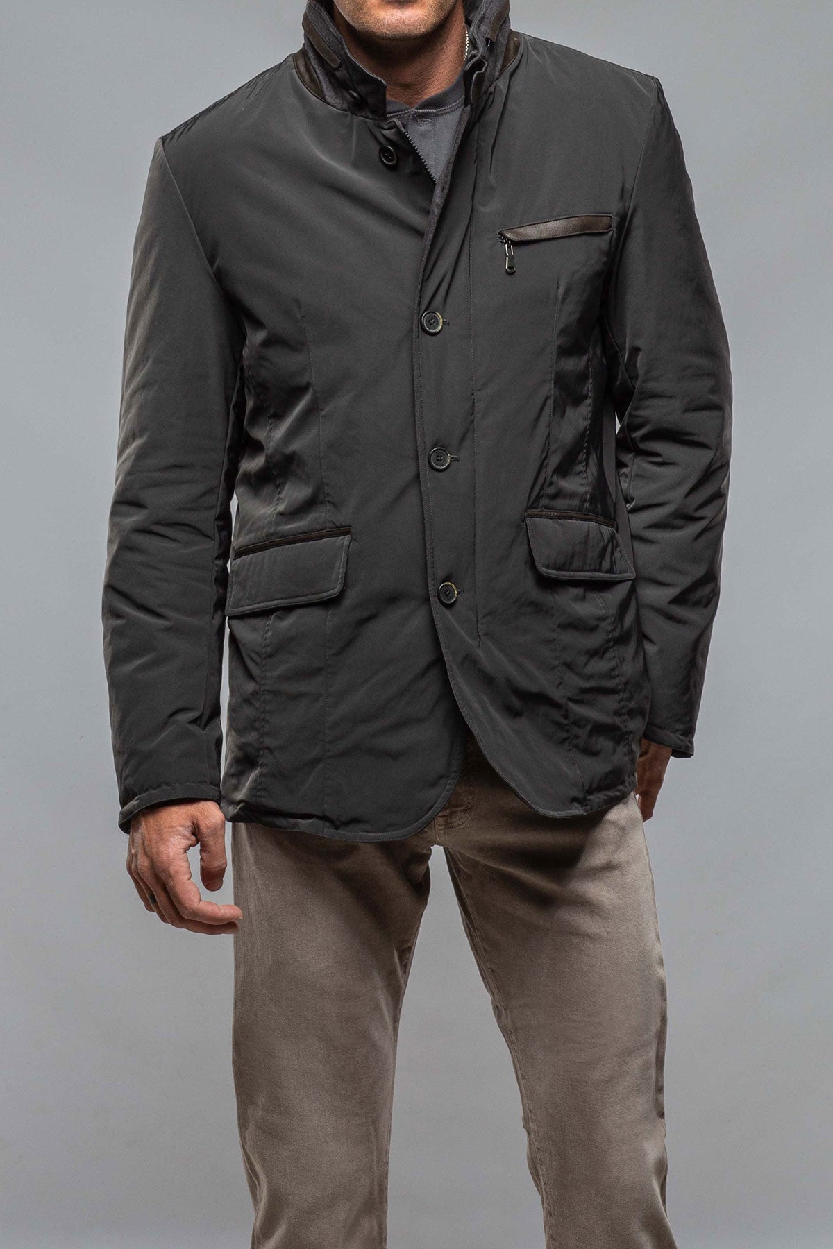 Gimo's Wylie Insulated Travel Jacket In Slate Warehouse - Mens - Outerwear - Cloth