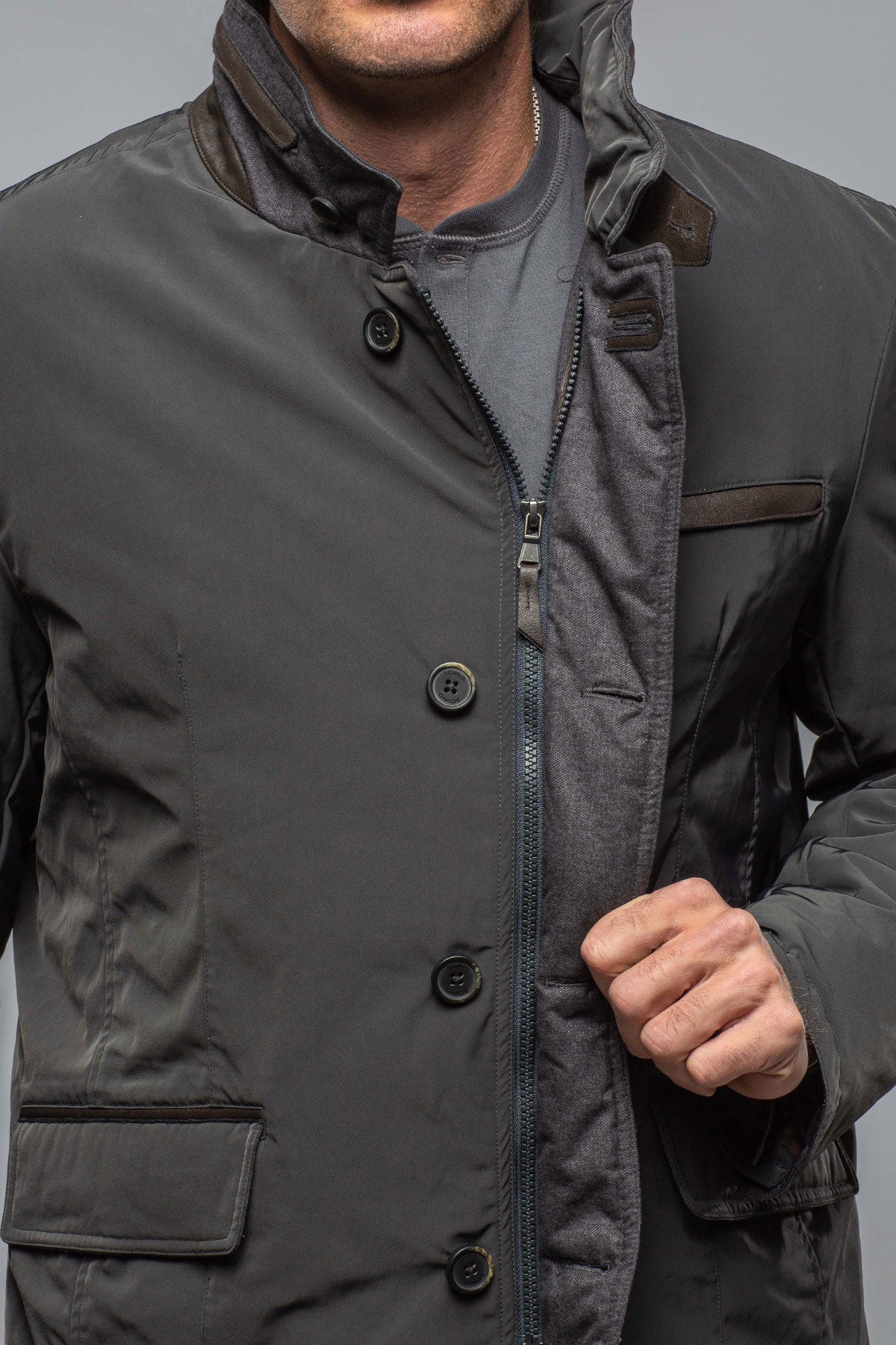 Gimo's Wylie Insulated Travel Jacket In Slate Warehouse - Mens - Outerwear - Cloth