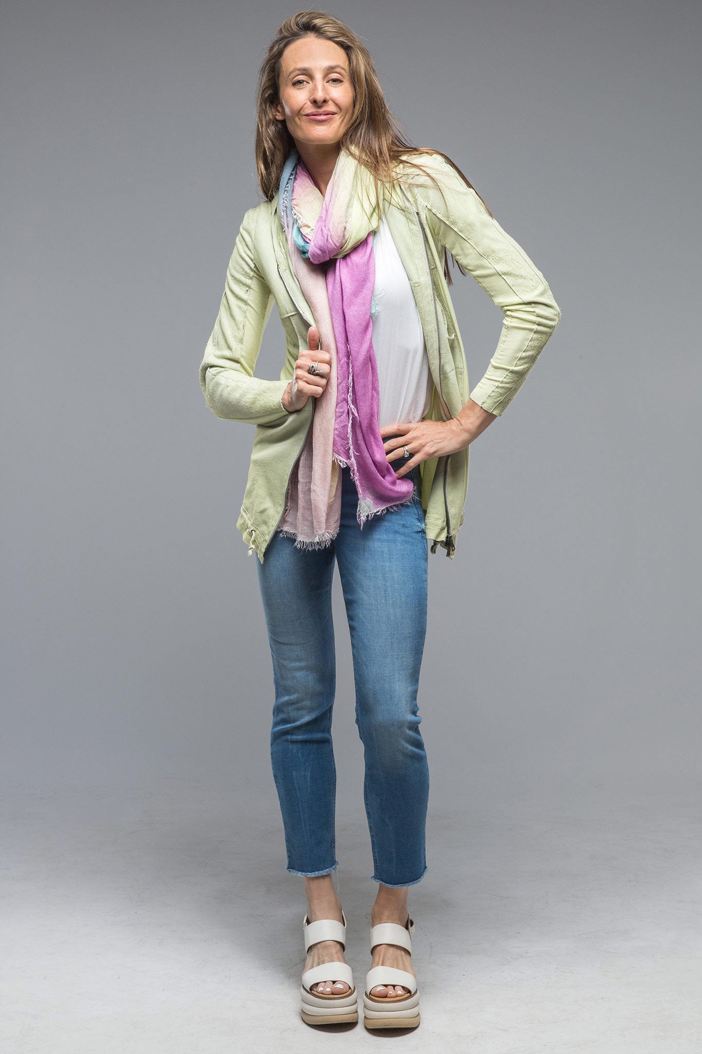 Roncarati Long Vespa Rough Out Suede Hoodie Ladies - Outerwear - Leather