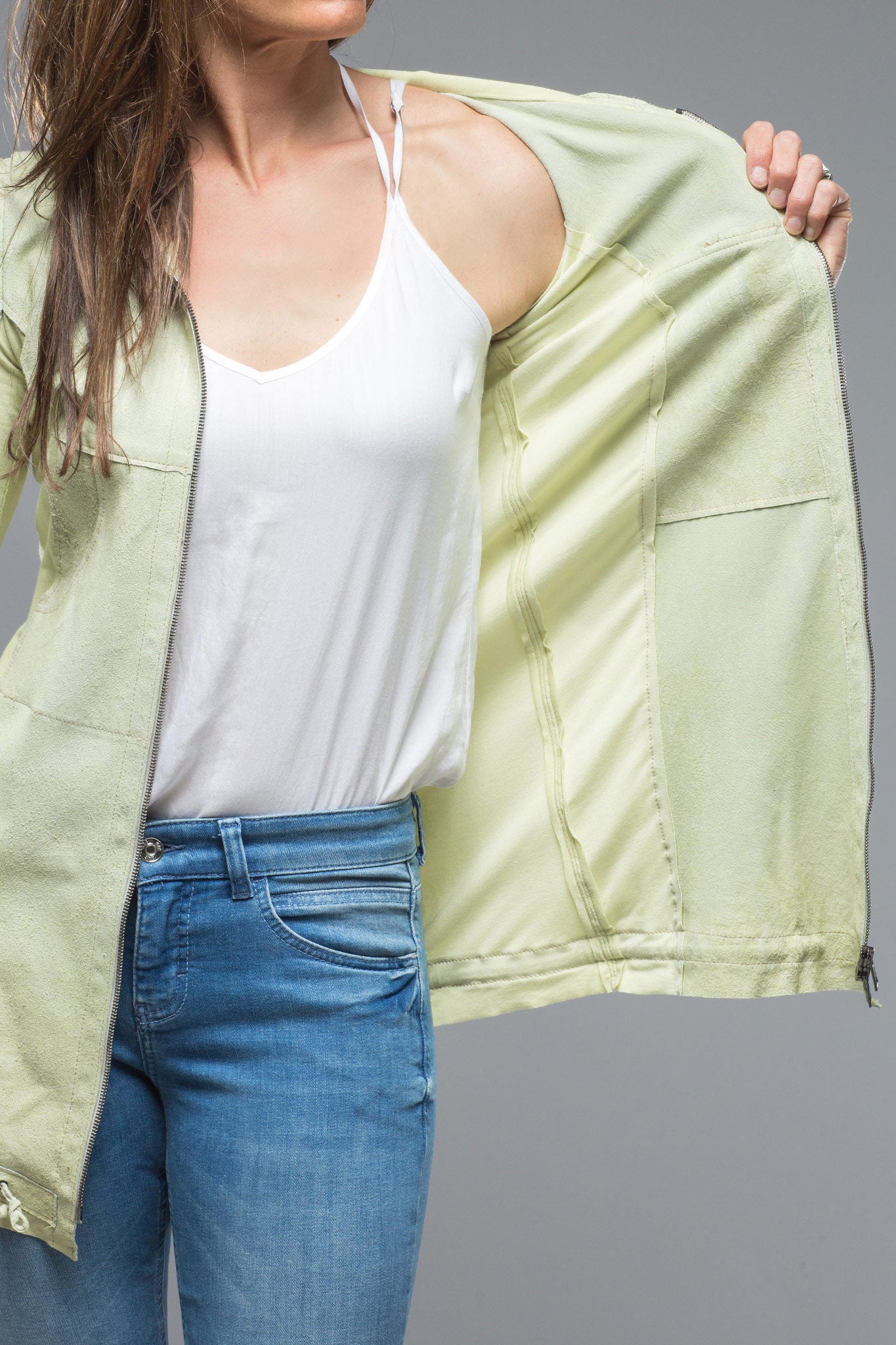 Roncarati Long Vespa Rough Out Suede Hoodie Ladies - Outerwear - Leather