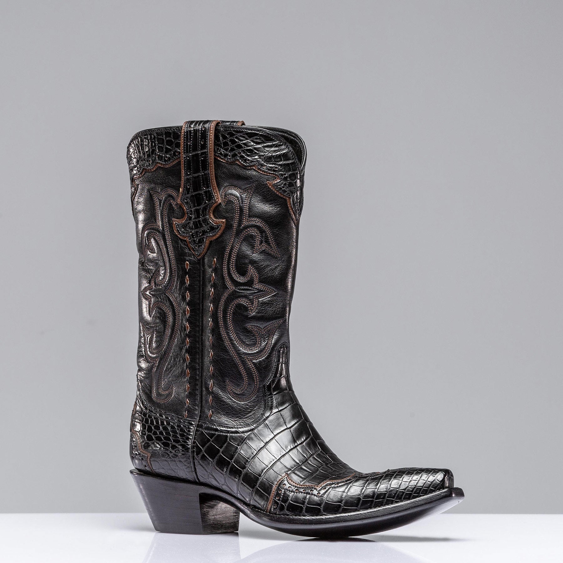 Stallion Boots Majestic Crocodile w/ Buffalo Boots Mens - Cowboy Boots
