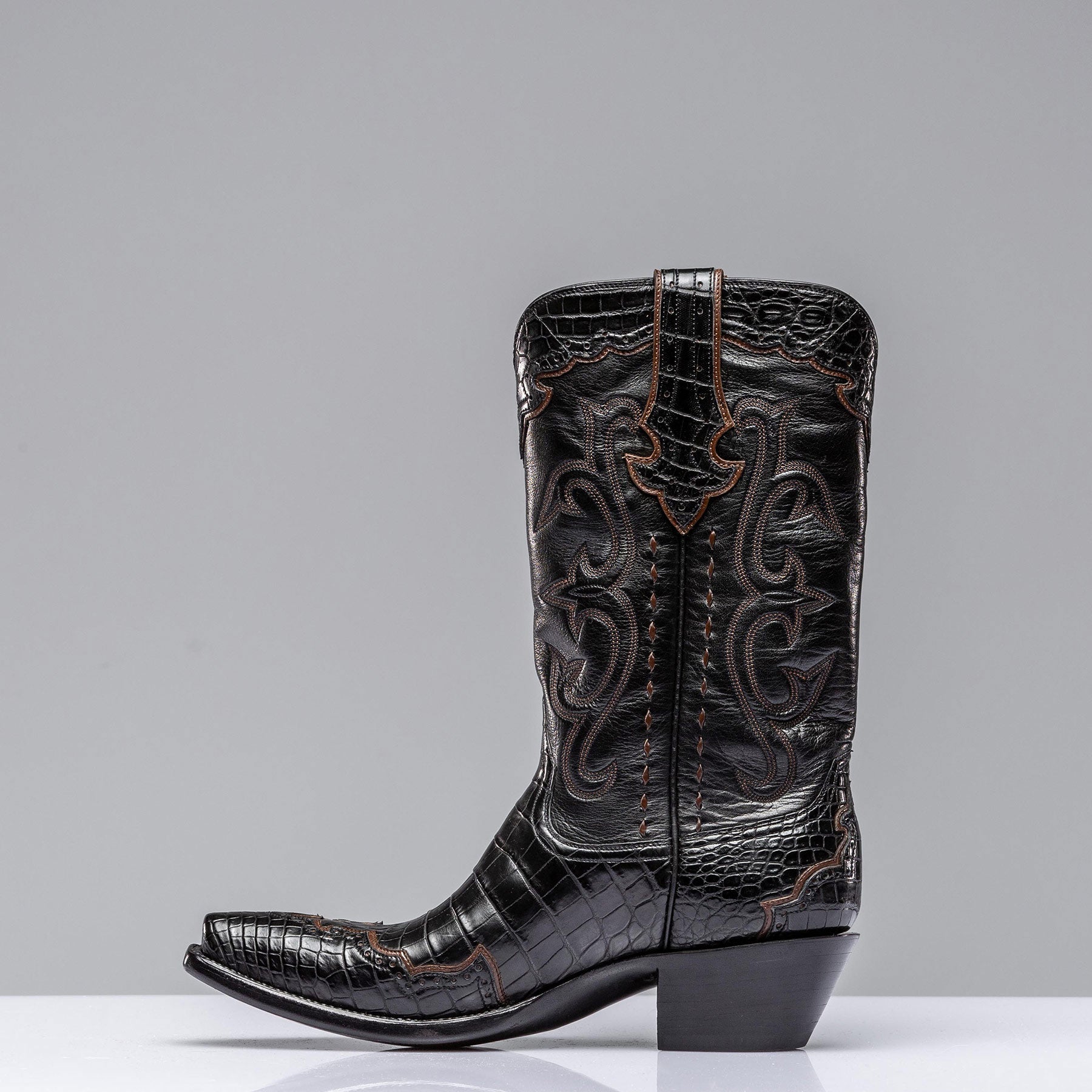Stallion Boots Majestic Crocodile w/ Buffalo Boots Mens - Cowboy Boots