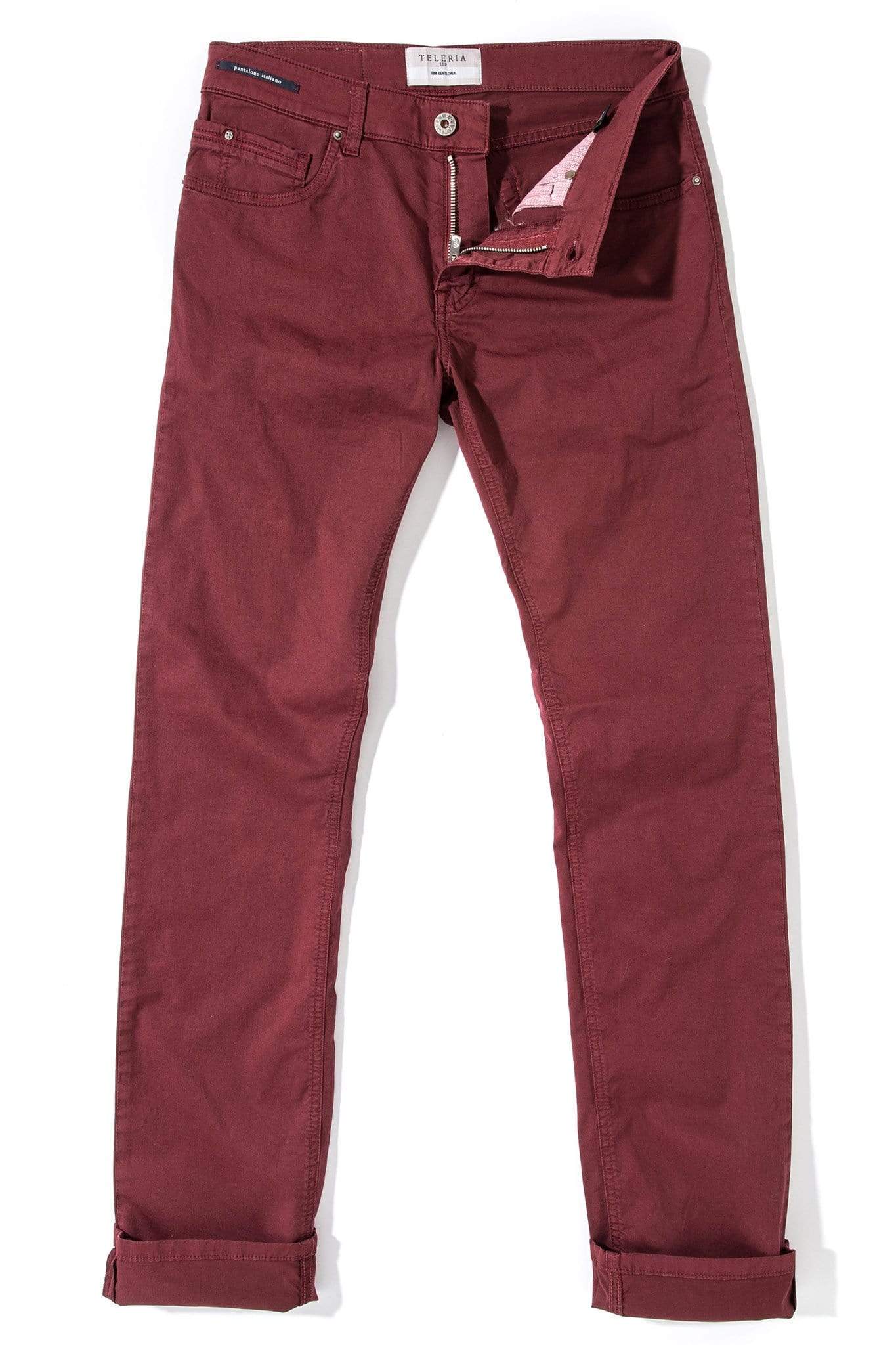 Fowler Ultralight Performance Pant In Bordeaux | Mens - Pants - 5 Pocket | Teleria Zed