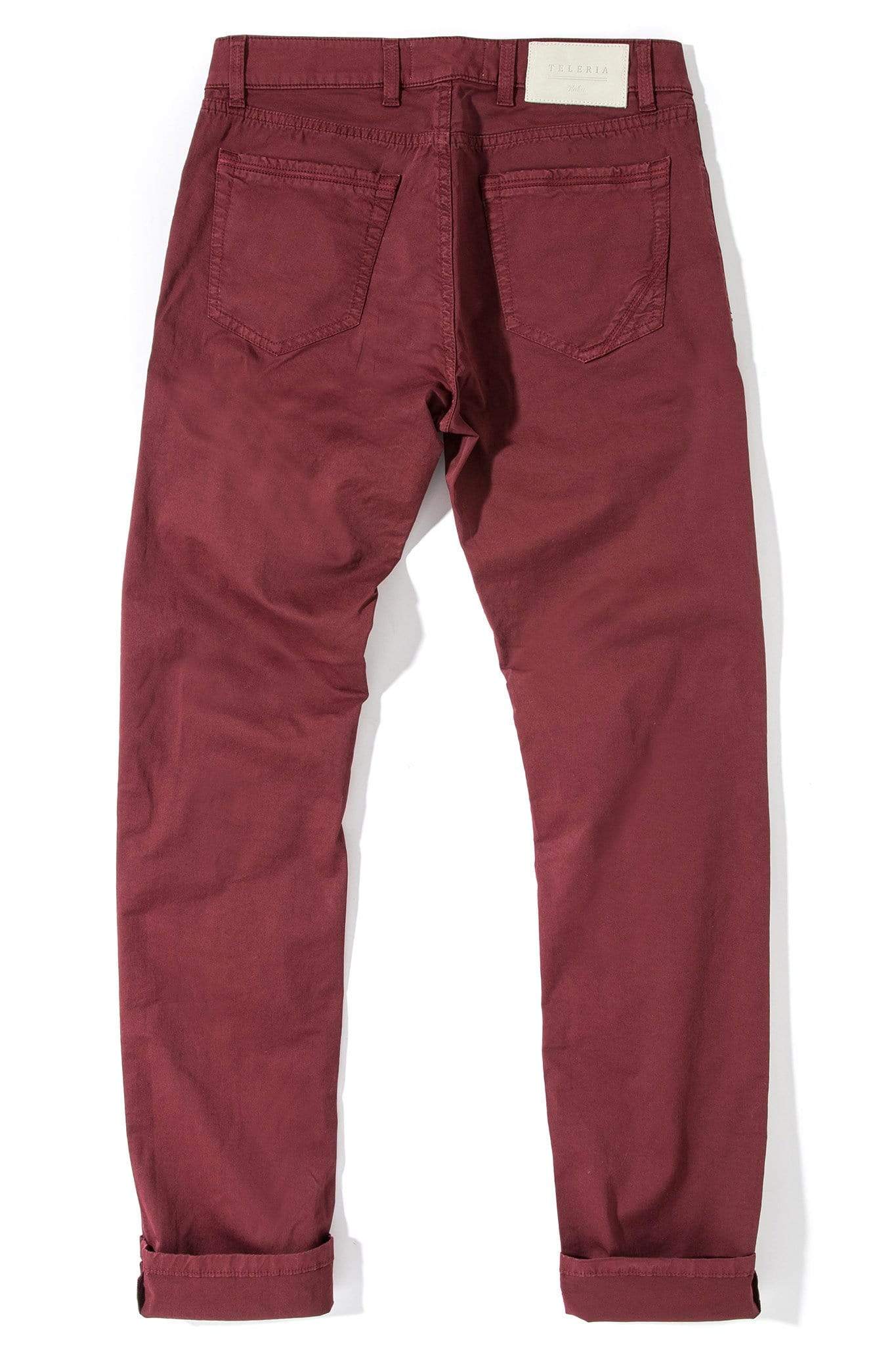 Fowler Ultralight Performance Pant In Bordeaux | Mens - Pants - 5 Pocket | Teleria Zed