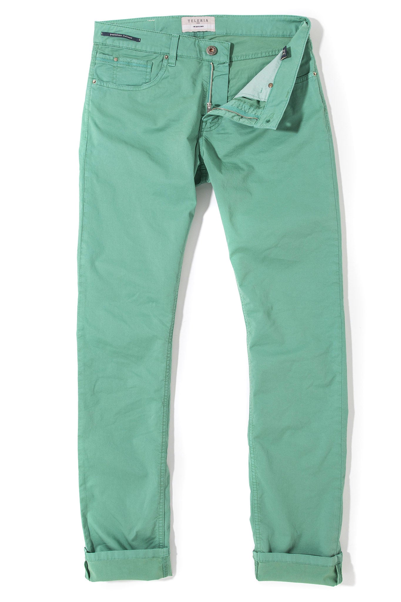 Teleria Zed Fowler Ultralight Performance Pant In Verde Giada Mens - Pants - 5 Pocket