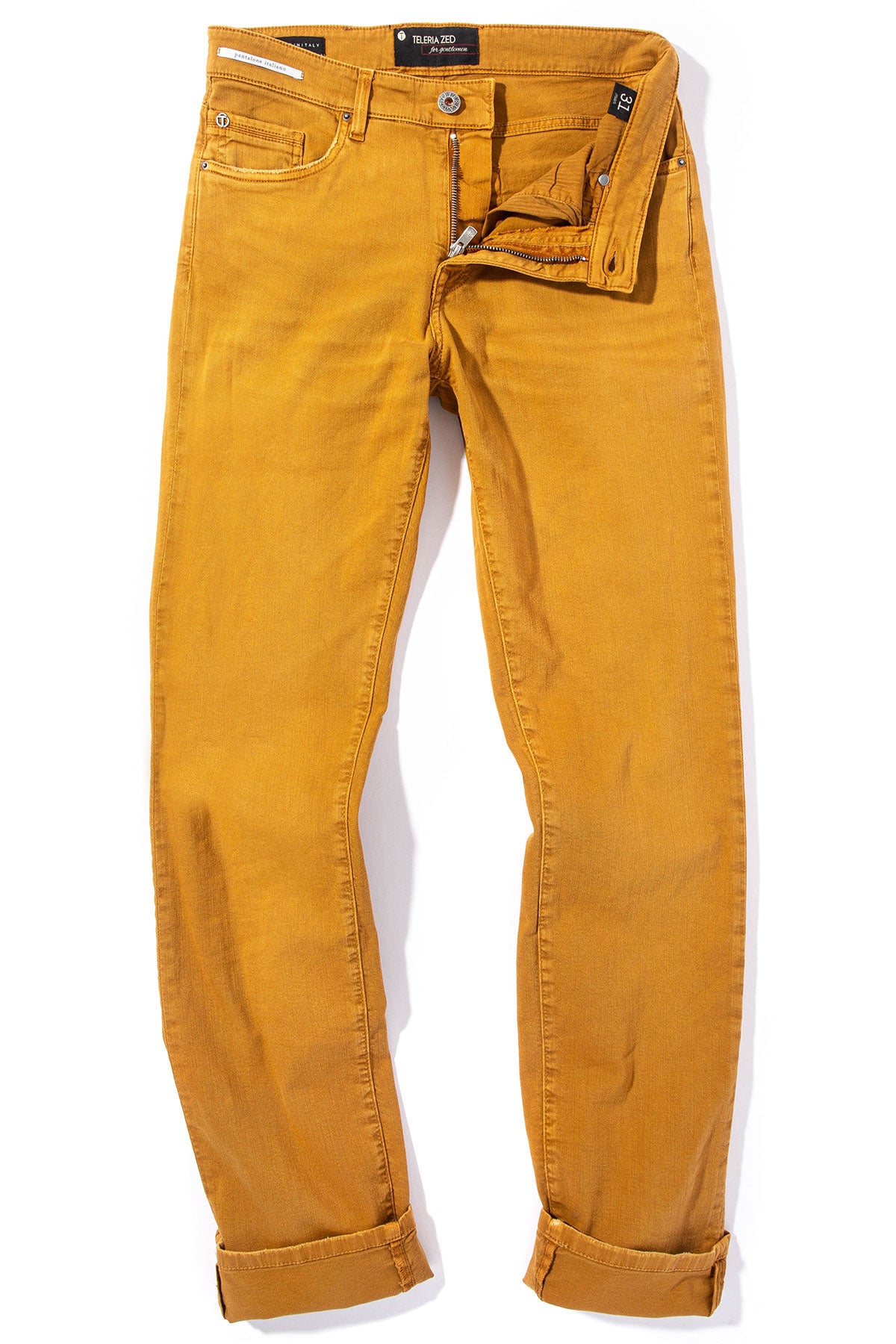Teleria Zed Ouray 5-Pocket Stretch Twill in Curcuma Mens - Pants - 5 Pocket