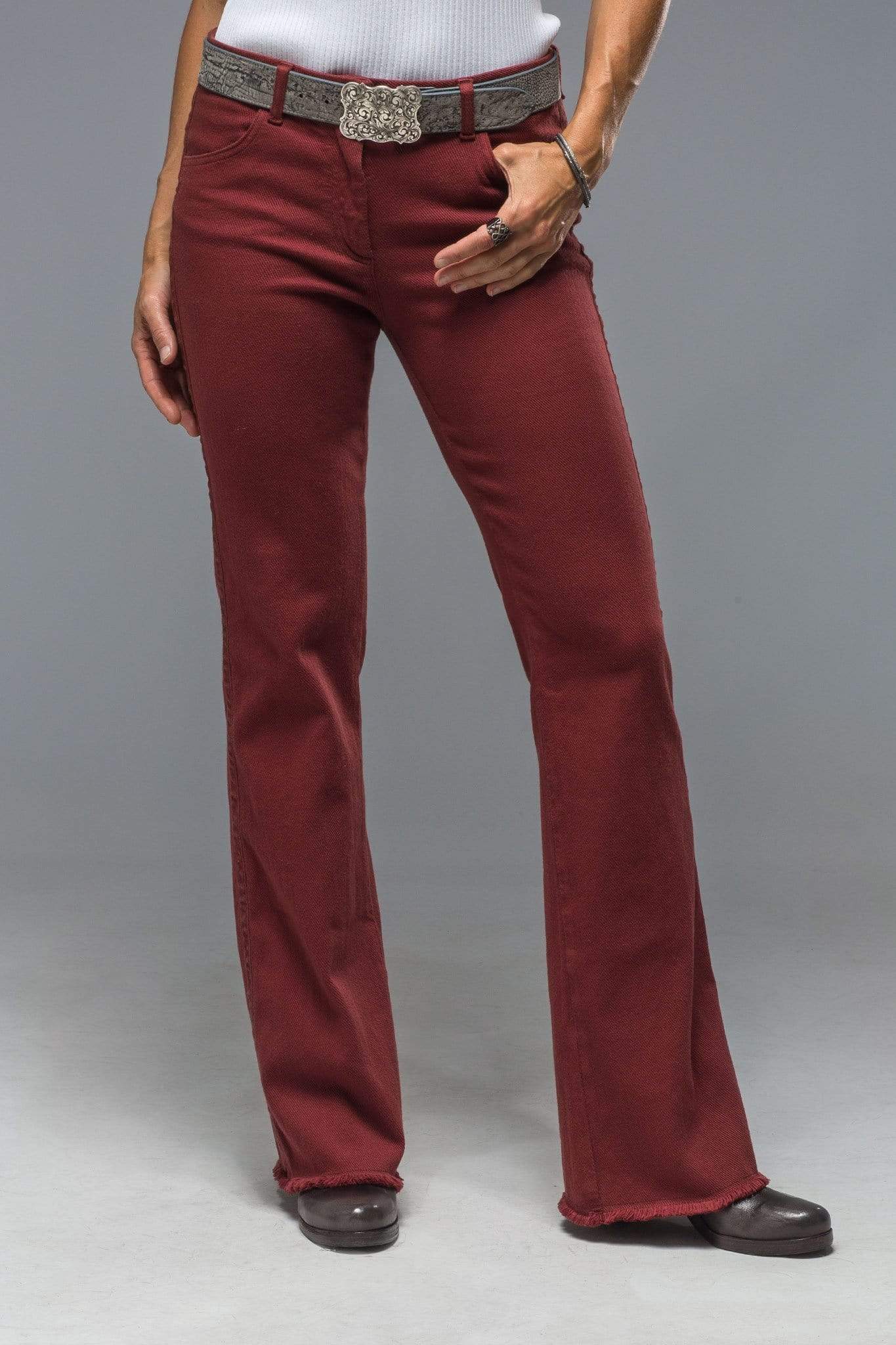 Via Masini 80 Lulu Stretch In Rust Ladies - Pants