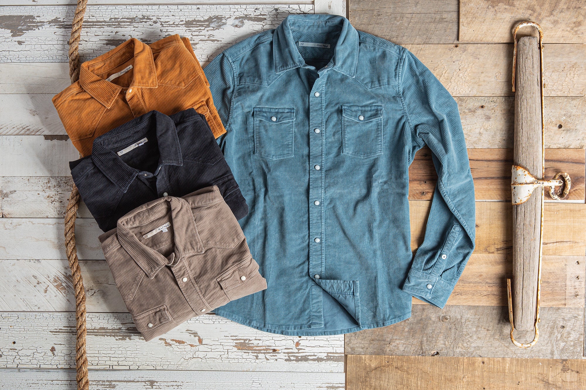 Brooks Stretch Corduroy Snap Shirts