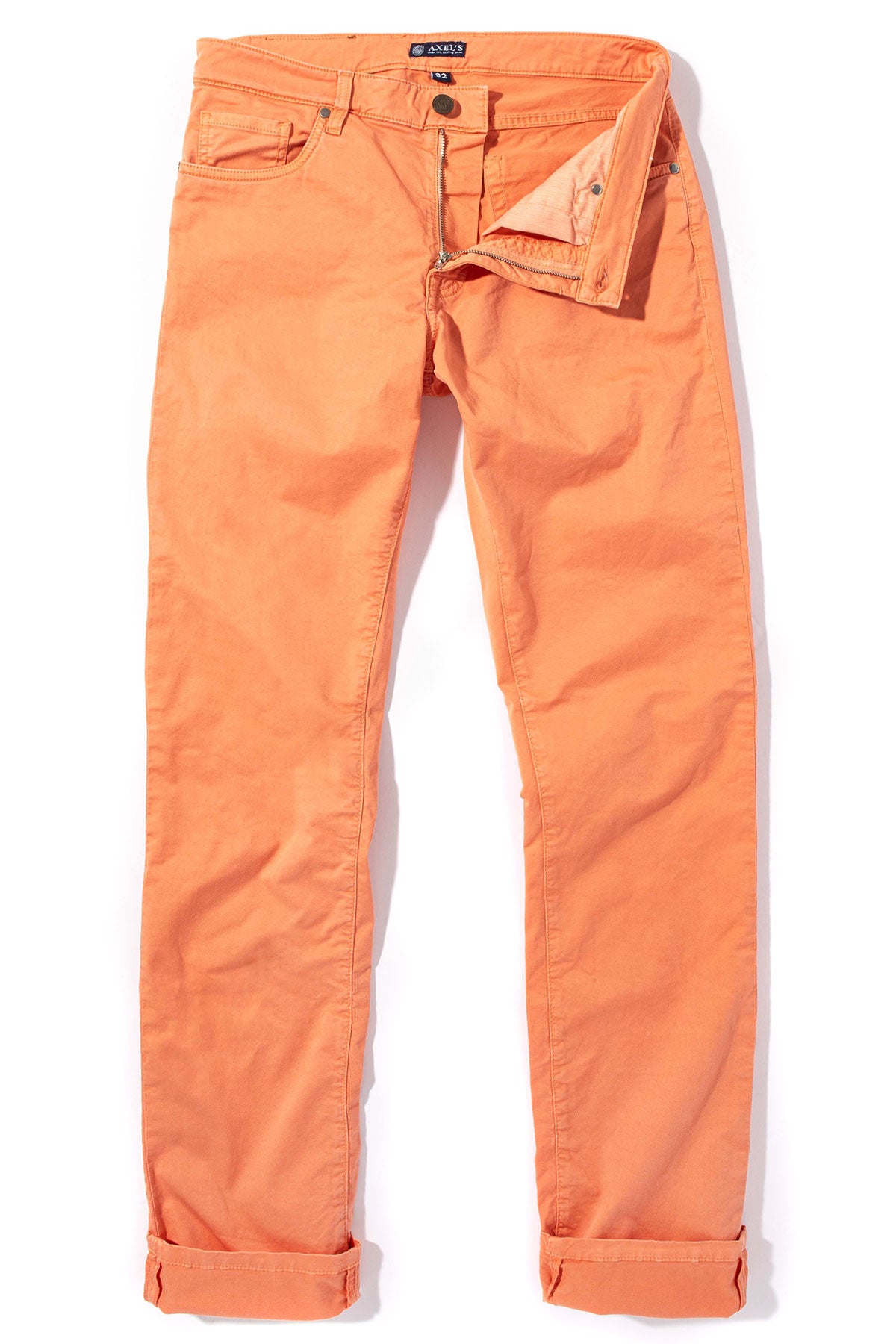 Flagstaff Stretch Cotton Twill in Tangerine | Mens - Pants - 5 Pocket | Axels Premium Denim