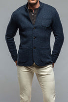 Cramer Wool Swacket in Blue | Mens - Sweaters | Axels-BDSR