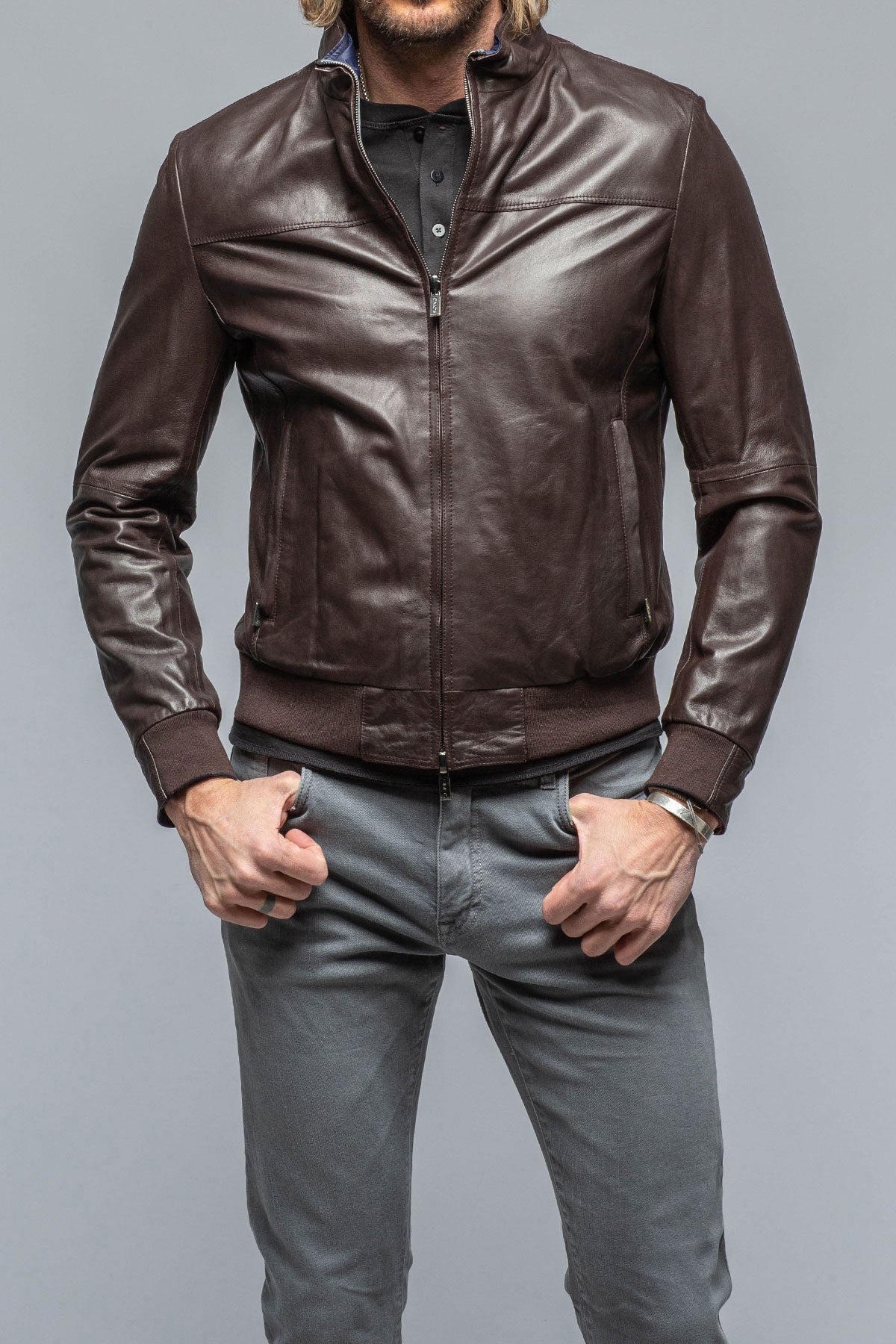 Bryant Reversible Jacket | Samples - Mens - Outerwear - Leather | Gimo's