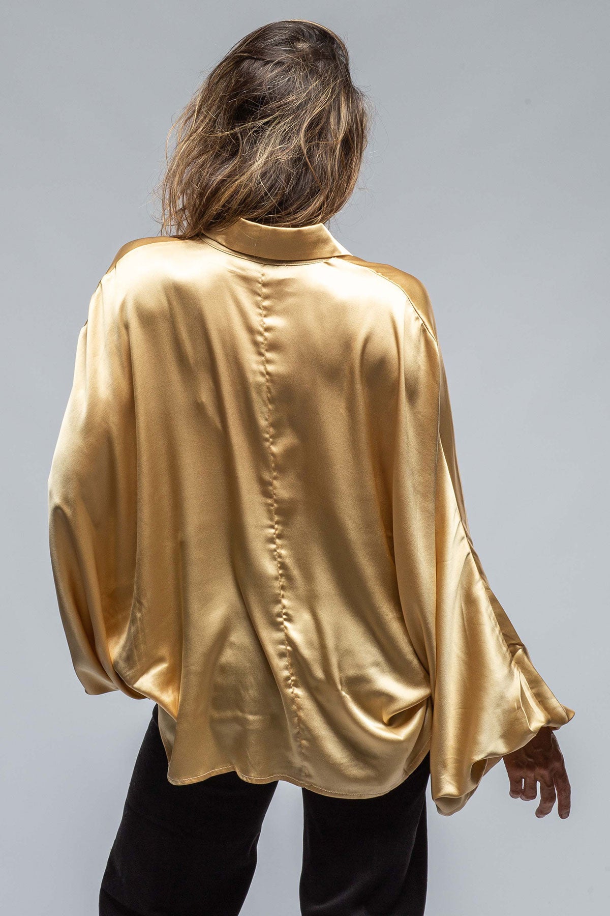 Gina Wide Arm Blouse In Gold | Ladies - Blouses | UNBREAK.IT