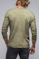 Kayo L/S Crew in Moss | Mens - Shirts - T-Shirts | Gimo's Cotton