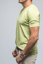 York Crew Neck in Lime | Mens - Shirts - T-Shirts | Gimo's Cotton