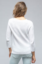 Sasha Raw Edge Sweater In White | Ladies - Sweaters | Amina Rubinacci