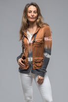 Solitude Hoodie In Brown, White, Grey Tie-Dye | Ladies - Outerwear - Leather | Roncarati