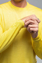 Kane Merino Crew In Yellow | Mens - Sweaters | Drumohr