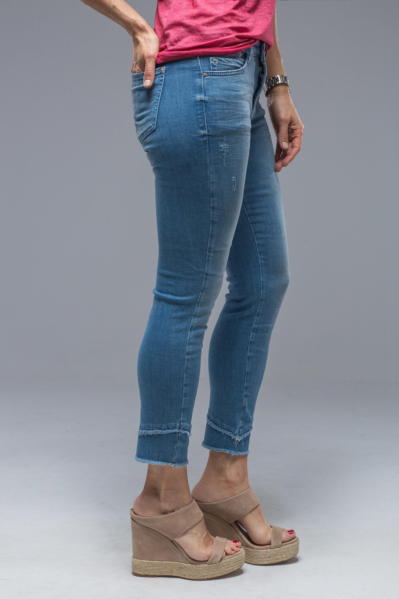 MAC Skinny Double Cuff Fringe | Ladies - Pants | Mac Jeans