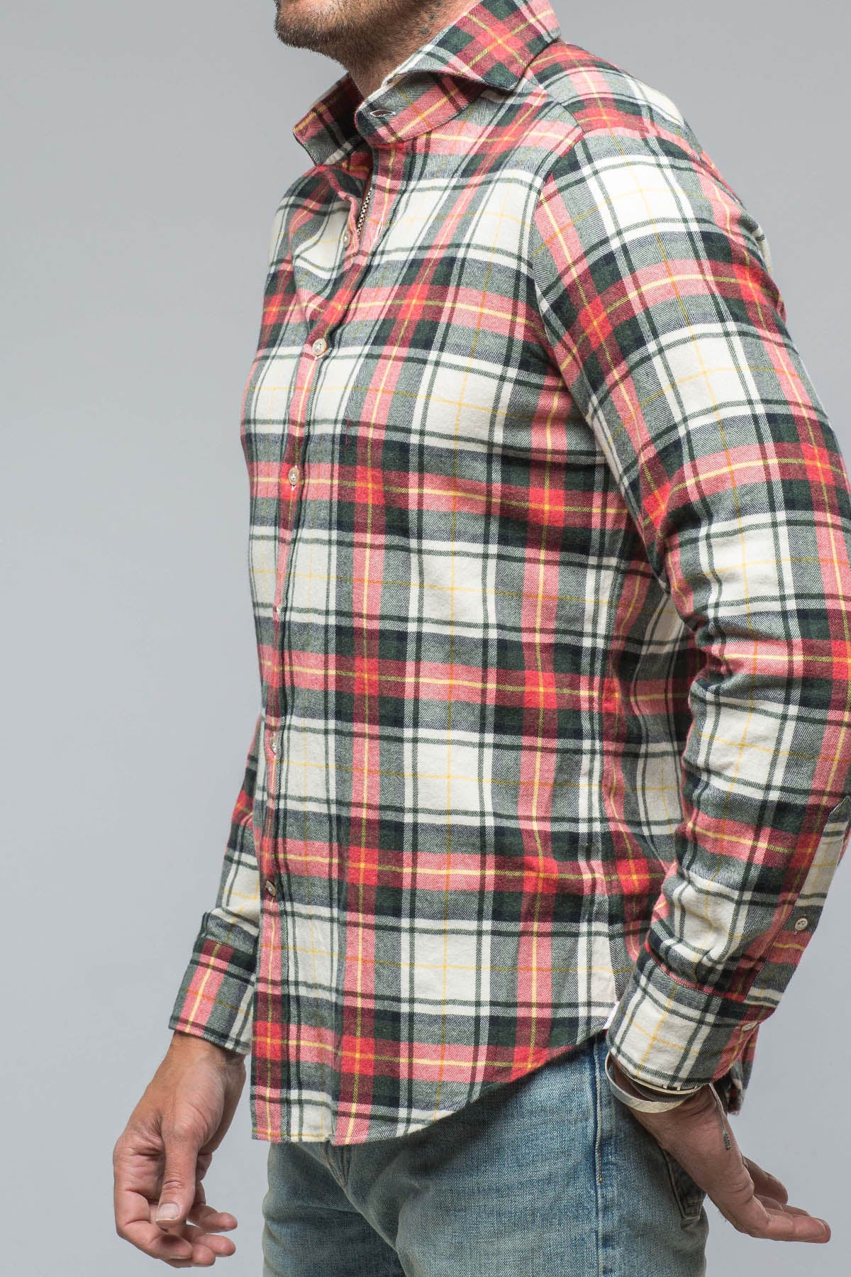 Geremy Shirt In Red/Green | Mens - Shirts | Giannetto Portofino