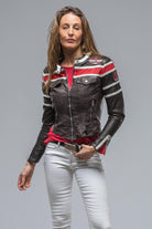 Formula 1 Jkt In Black W/ Red &amp; White | Ladies - Outerwear - Leather | Roncarati