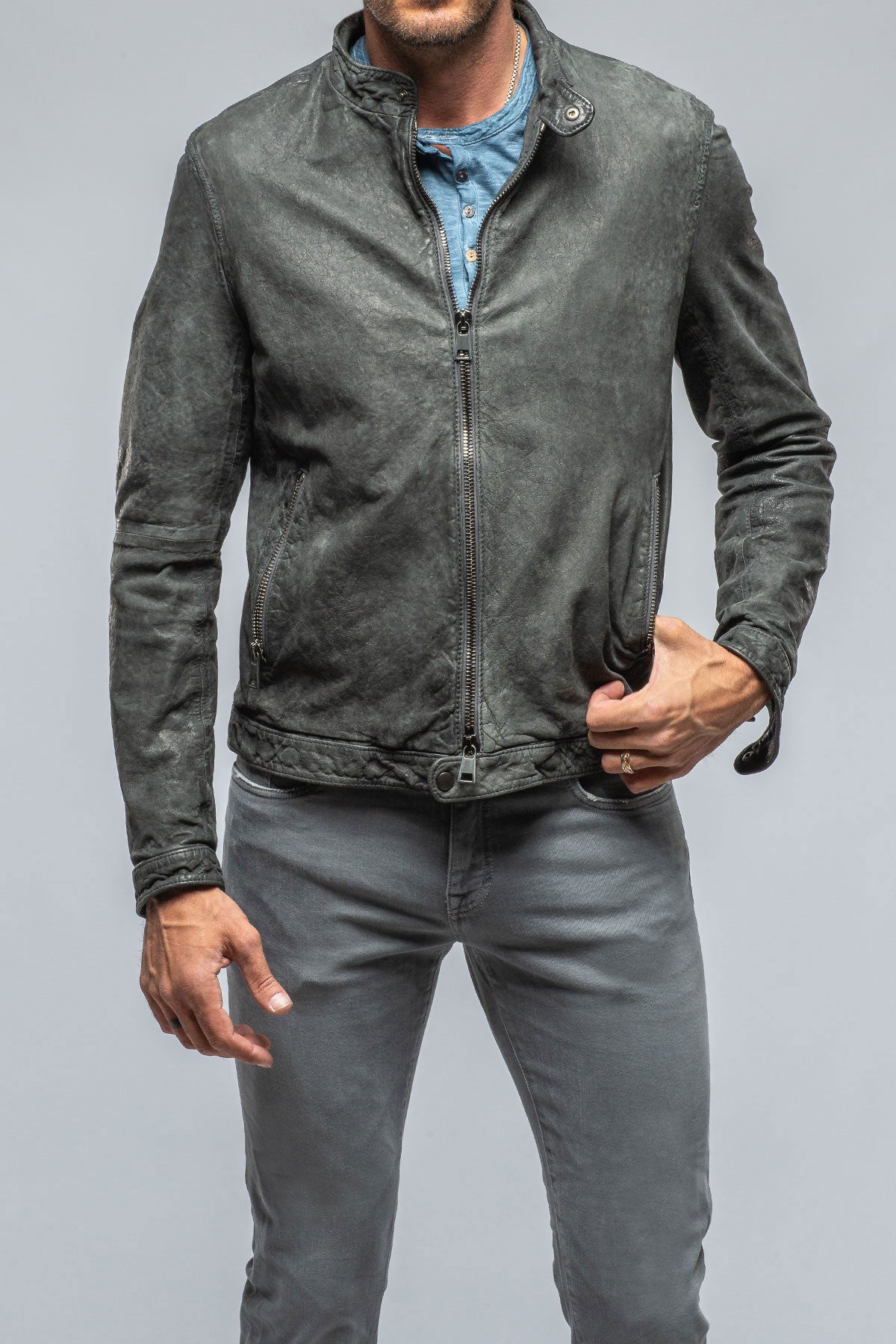 Cerano Hooded Jacket | Mens - Outerwear - Leather | Gimo's