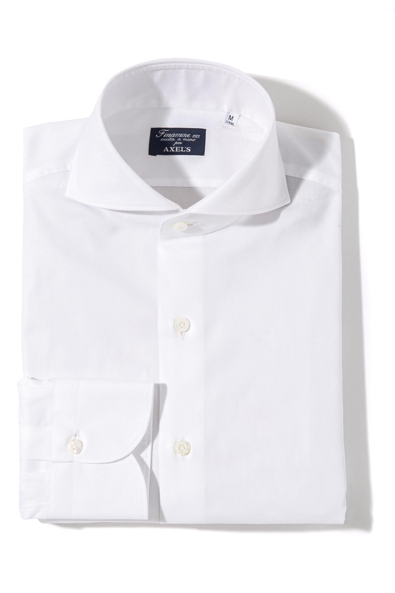 Milan Dress Shirt in White Sm Oxford | Mens - Shirts | Finamore Napoli