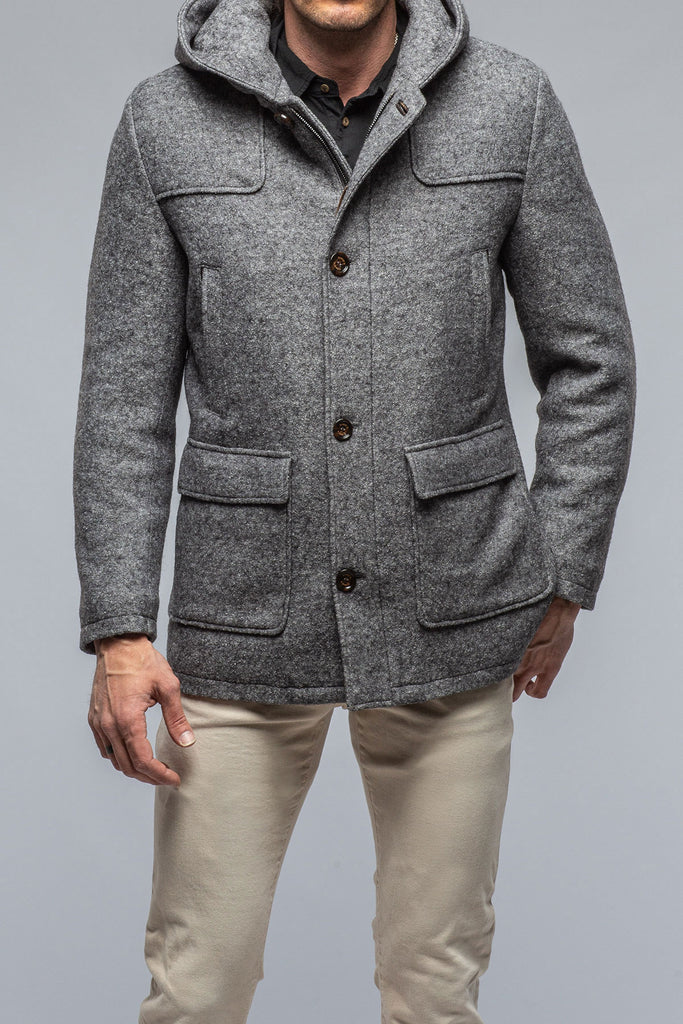 Alvero Felted Car Coat | Samples - Mens - Outerwear - Leather