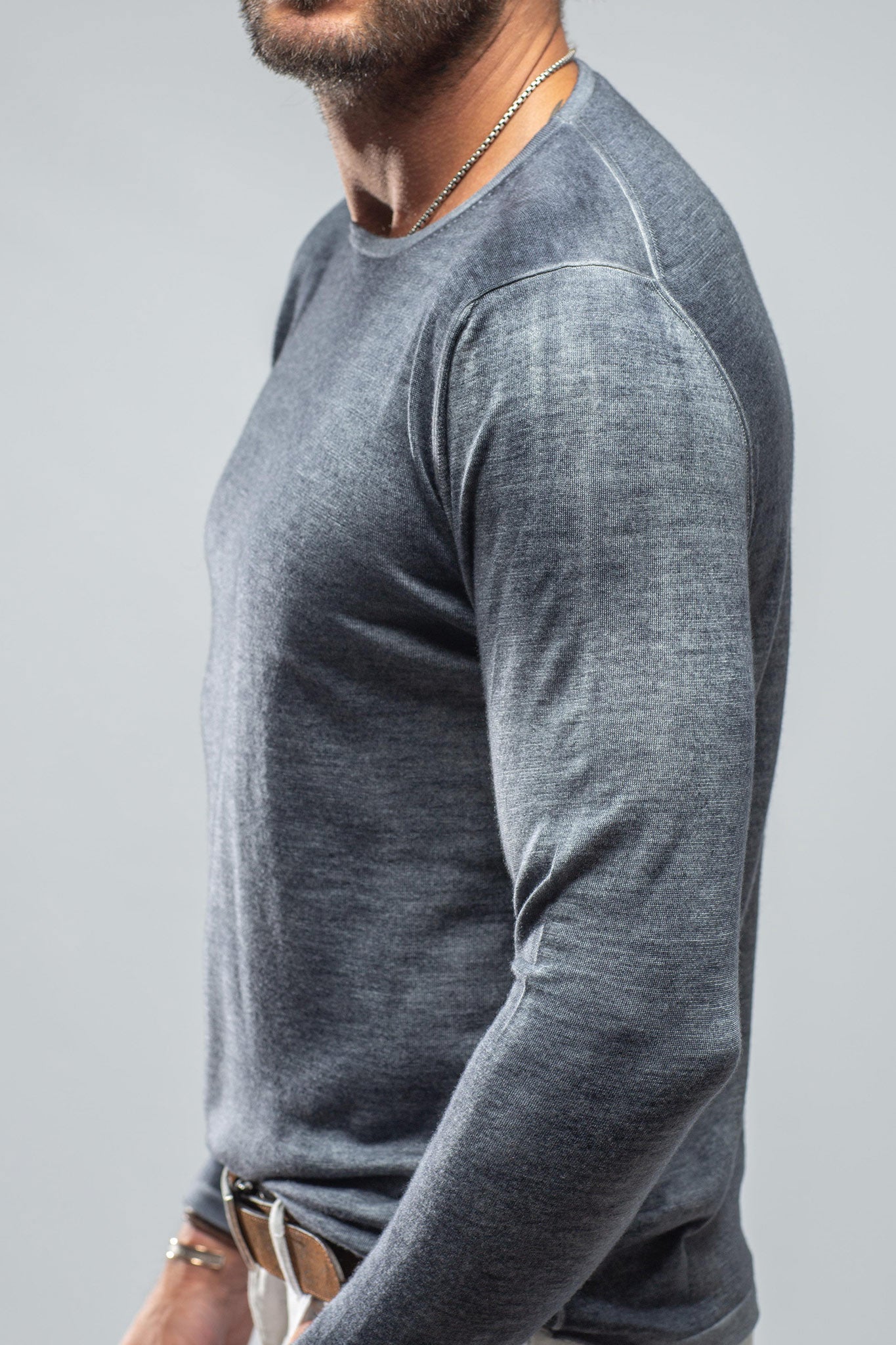 Matteo Cashmere Sweater in Blue | Mens - Sweaters | Dune