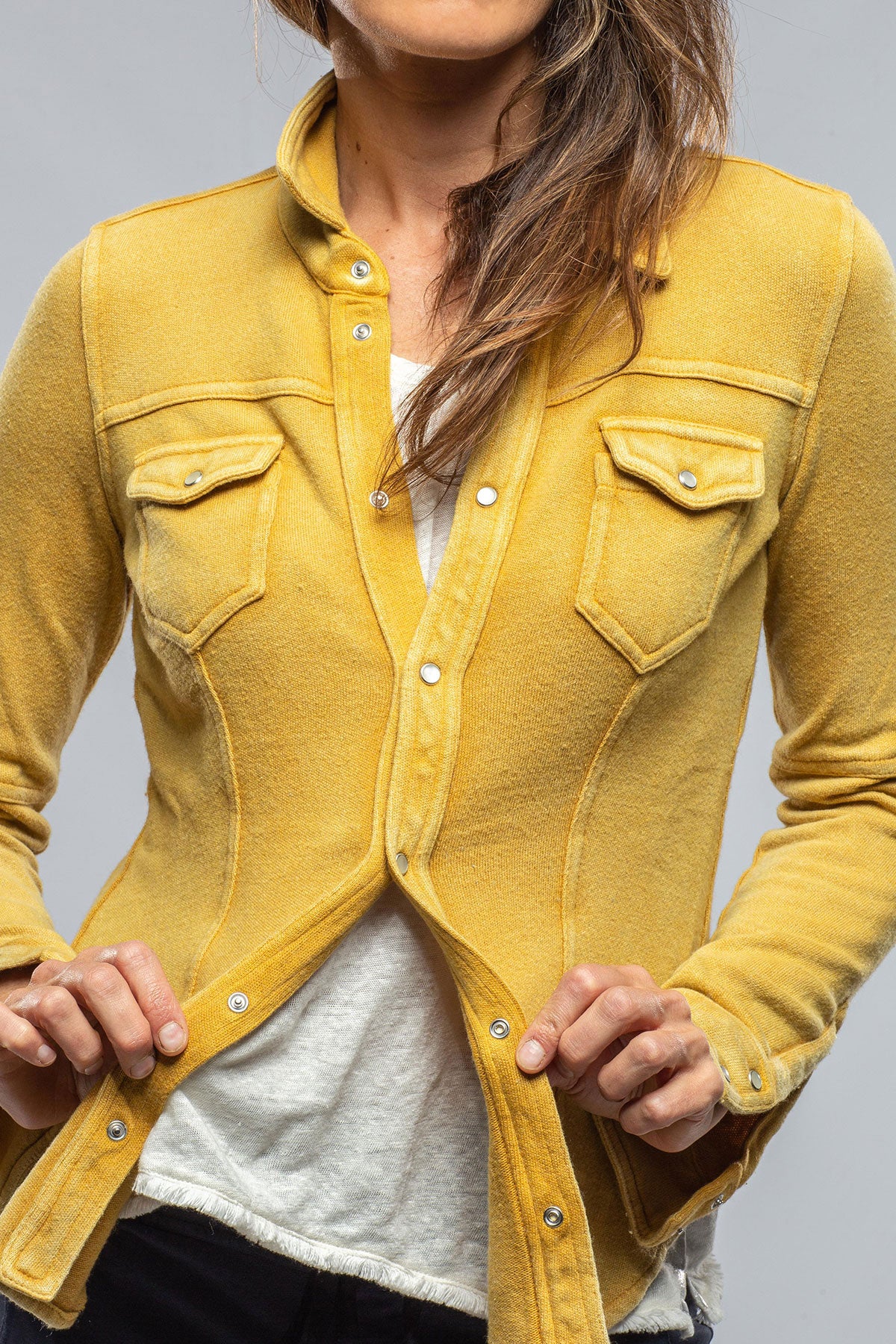 Teton Snap Over-Shirt In Okra | Ladies - Tops | Axels Premium Denim