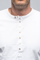 Tribeca Henley In White | Mens - Shirts - T-Shirts | Gimo's Cotton