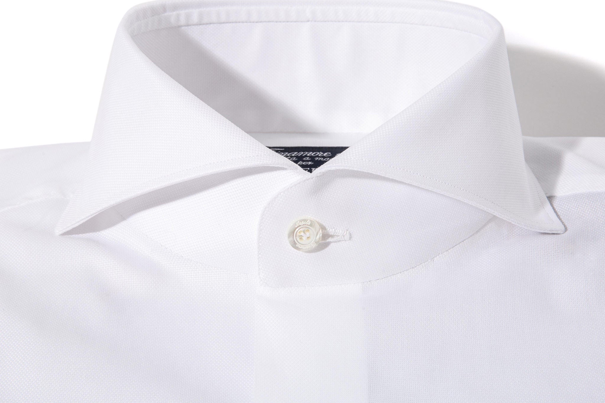 Milan Dress Shirt in White Sm Oxford | Mens - Shirts | Finamore Napoli