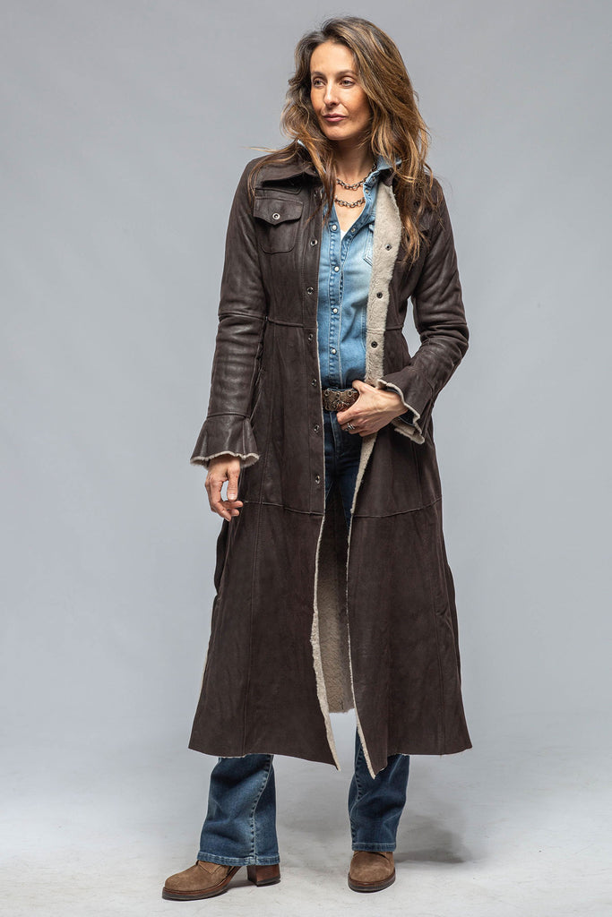 Beth Long Shearling Duster In Brown | Ladies - Outerwear - Shearling