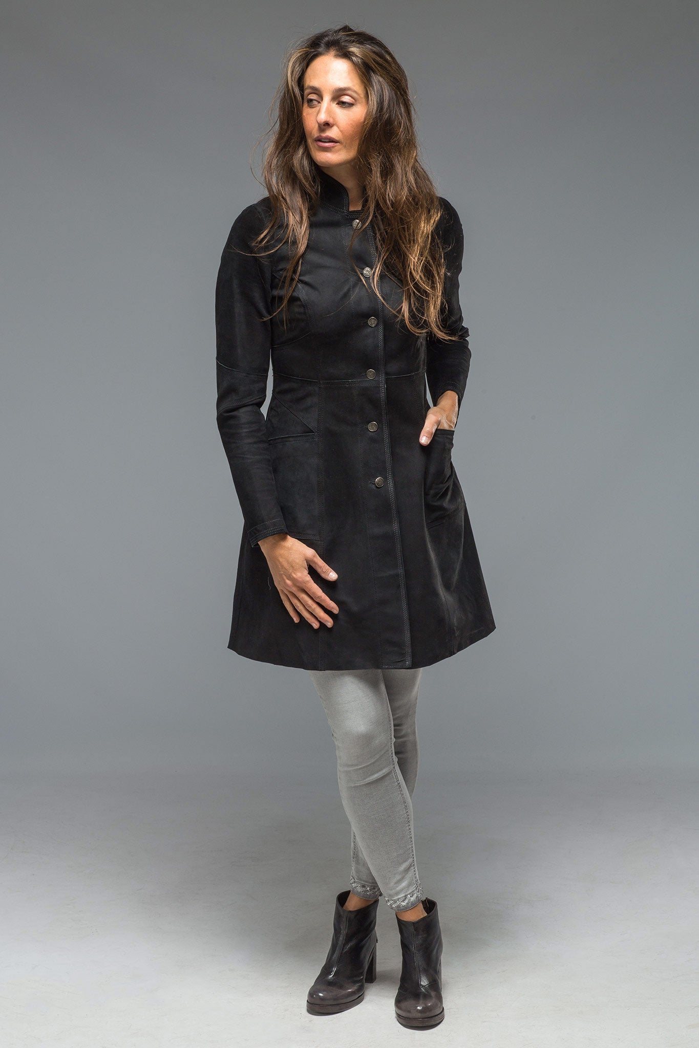 Austrian Military in Black | Ladies - Outerwear - Leather | Artico