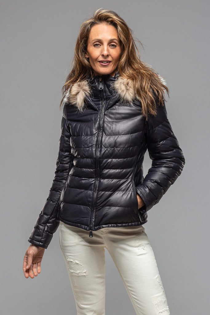 Tinto Leather Puffer Jacket In Black | Ladies - Outerwear - Leather