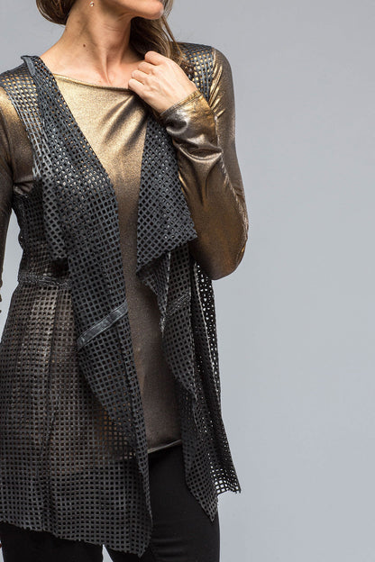 Sia Leather Shawl | Samples - Ladies - Outerwear - Leather | Gimo's