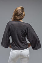 Campanella Wide Bell Sleeve Top In Black | Ladies - Tops | Avant Toi