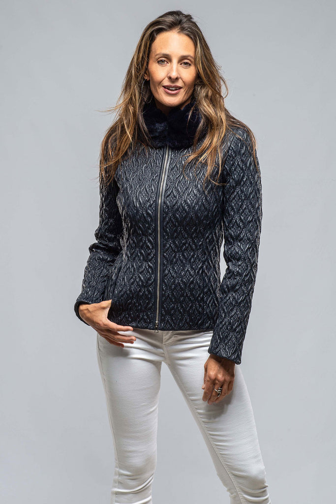 Fernanda Lambskin Jacket with Fur Trim | Ladies - Outerwear - Leather
