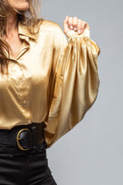 Gina Wide Arm Blouse In Gold | Ladies - Blouses | UNBREAK.IT