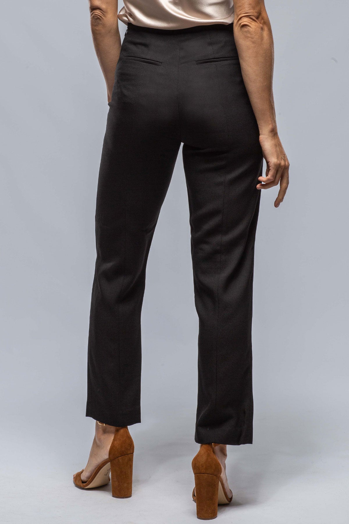 Loli Slim Trouser W/ Slit In Black | Ladies - Pants - Slacks | VOZ