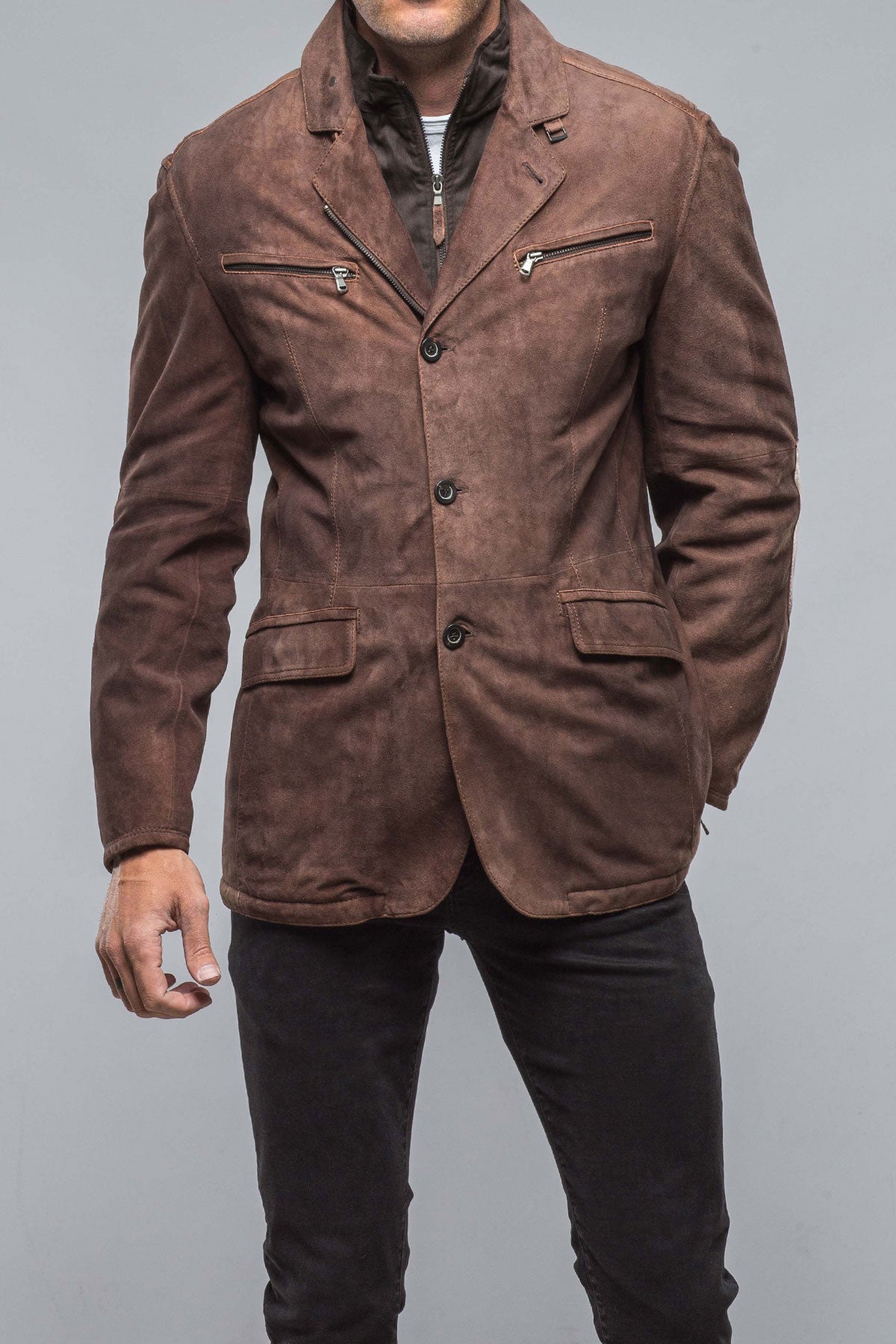 Soft Caramel Brown Suede Leather Blazer - #712 : LeatherCult: Genuine  Custom Leather Products, Jackets for Men & Women