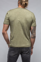 York Crew Neck in Moss | Mens - Shirts - T-Shirts | Gimo's Cotton