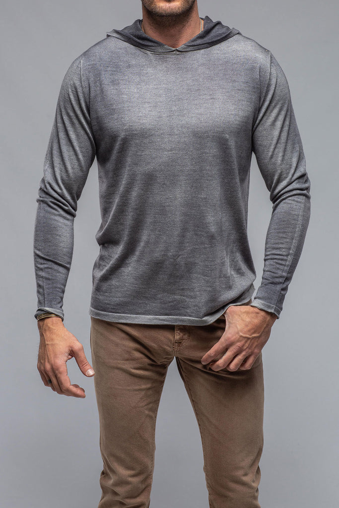 Jordan Cashmere Hoodie in Anthracite | Mens - Sweaters